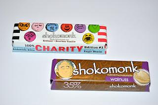 Shokomonk Charity Erdbeer & Bourbon Vanille und Vollmilch Walnuss