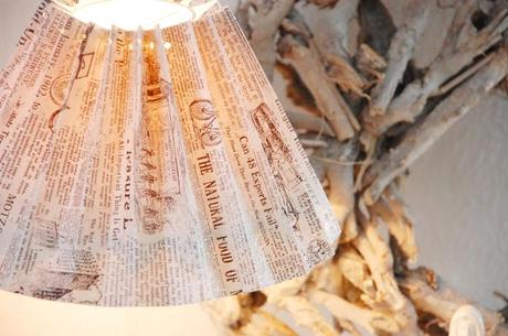 Lampenschirm aus Tapete-  Wallpaper Lamp Shade
