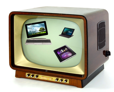 Android-Tablets als etwas andere Werbestars.