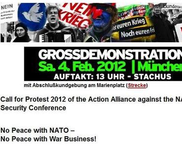 Anti-NATO-Demo am Samstag, 4. Febr. in München