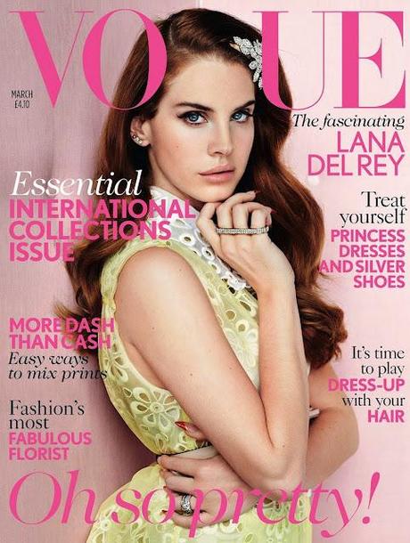 Lana del Rey auf dem Cover der UK Vogue im März