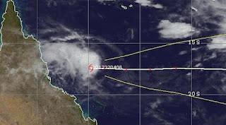 Tropischer Sturm JASMINE bildet sich bei Willis Island, Queensland, Australien