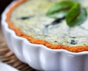 Rote Linsen-Spinat-Tarte mit Feta