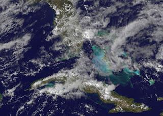 Tief bei Florida wird voraussichtlich kein (sub-) tropischer Sturm, aktuell, USA, Florida, Februar, 2012, Hurrikansaison 2012, Satellitenbild Satellitenbilder, Kuba