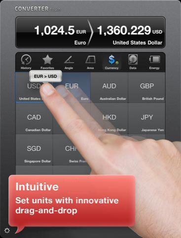 Converter Touch – Schnelle Umrechnung mit einem integrierten Taschenrechner