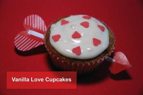Sexy low-fat Vanilla Cupcakes zum Valentinstag