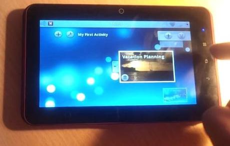 So sieht das Linux Spark-Tablet im Video aus.