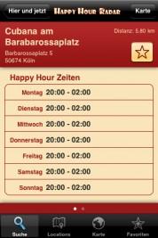 Happy Hour Radar – auf dem iPhone und Sie wissen, wo Sie heute am Happy Valentines-Day die ‘glückliche Stunde’ feiern