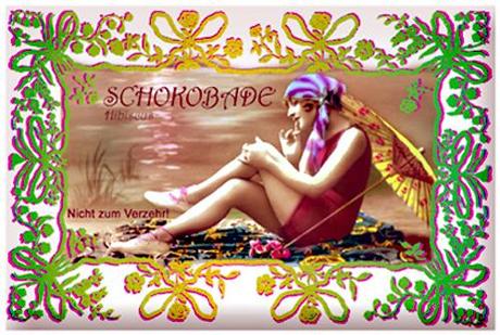 Schokobade Hibiscus – Handgemachter Badezusatz mit viel Kakaobutter von 1000 & 1 Seife