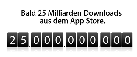 25 Milliarden Apps Countdown Werbeaktion – holen Sie sich den 10.000 USD iTunes Geschenkbonus
