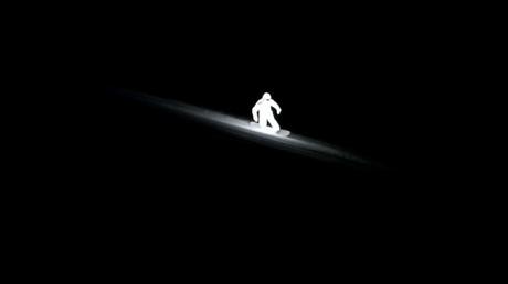 Snowboarden im LED Anzug