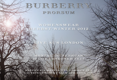 NEWS | Burberry Prorsum Womenswear  Show | LIVE Stream 20.02.2012