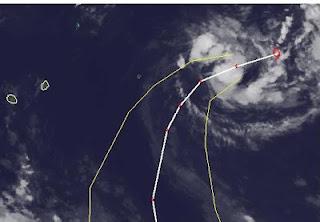 Schwacher Tropischer Zyklon 13S wahrscheinlich keine Gefahr für Mauritius, Hilwa, aktuell, Satellitenbild Satellitenbilder, Vorhersage Forecast Prognose, Mauritius, Februar, 2012, Indischer Ozean Indik, Zyklonsaison Südwest-Indik, 