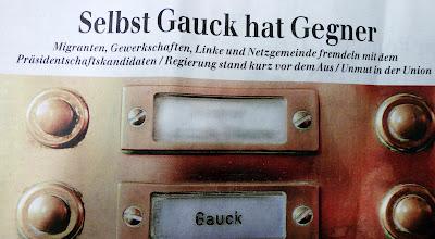 Gauck Opfer von gigantischer Granatensauerei