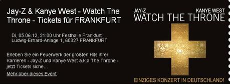 Jay-Z & Kanye West – Watch The Throne – Tickets für FRANKFURT erhältlich