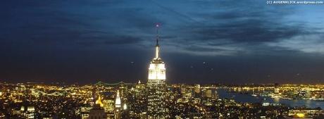 New York bei Nacht mit Blick auf das Empire State Building
