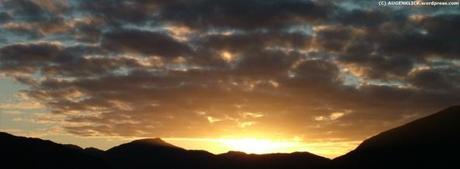 Sonnenuntergang in den schottischen Highlights