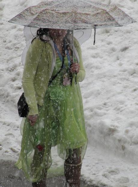 Schneetreiben beim Schwangauer Faschingsumzug am 19.02.2012