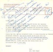 Schreiben Kurt Hagers an Erich Honecker und dessen handschriftli