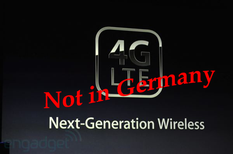 Deutsche Telekom bestätigt: 4G/LTE-Chip im iPad 3, in Deutschland nicht nutzbar.