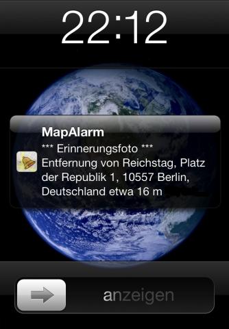 MapAlarm – GPS Erinnerungen & Social Mapping mit Pfiff – GPS to SMS, Email & Twitter