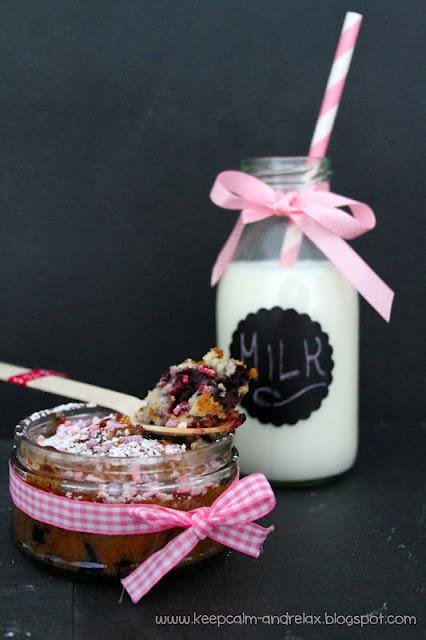 Blueberry Cake in a Jar