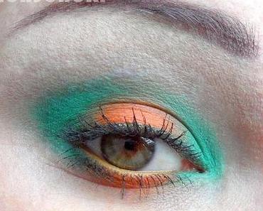 •○°TAG - kleines Lidschatten 1x1 Grün/Orange°○•