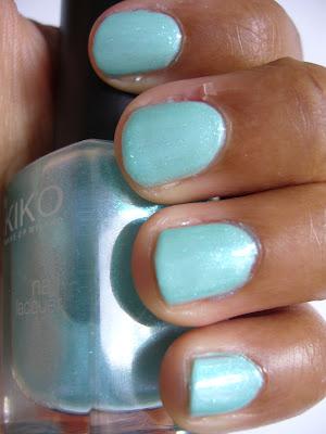 Swatch | Essie Mint Candy Apple + KIKO 298 Turquoise Microglitter