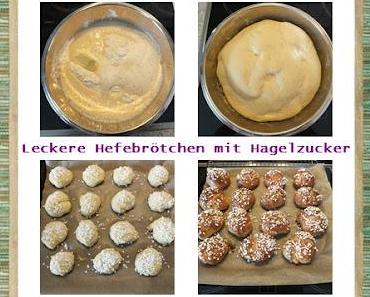 Hefebrötchen mit Hagelzucker