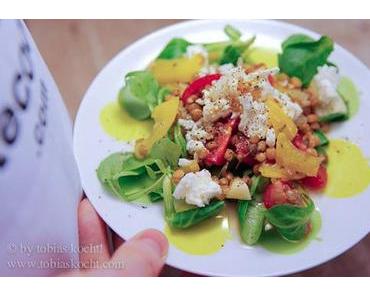 Linsen Apfel Salat mit Feta Käse