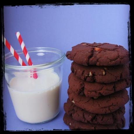 Double Chocolate & Haselnuss Cookies