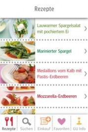 Erdbeeren & Spargel – was will man mehr – evtl. gute Rezepte dazu auf dem iPhone von GU