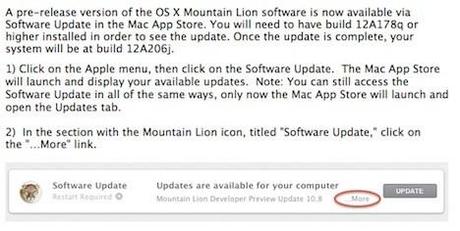 Apple gibt OS X Mountain Lion Build 12A206j frei