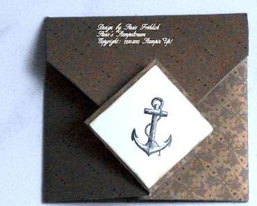 Karte ist gleichzeitig ein Umschlag