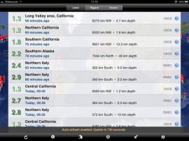 Aus aktuellem Anlass: QuakeWatch – Latest Earthquakes Info – topaktuelle Erbeben-Informationen auf iPad, iPhone