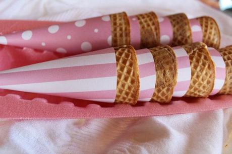Pink Ice Cream Cone Wrappers (Set of 12)