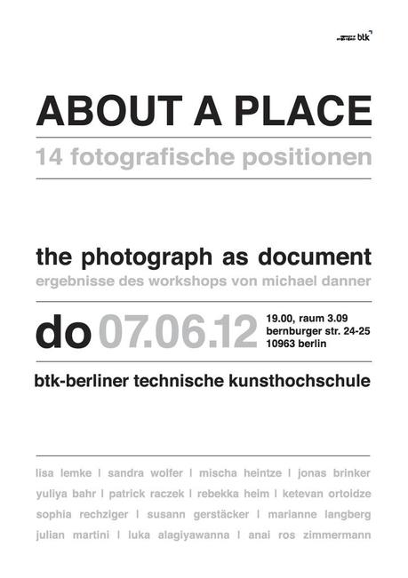 About a Place – the photograph as a document