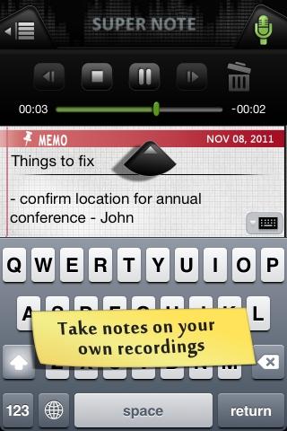 Super Note: Voice Recorder and Notes – Heute sprichst du kostenlos deine Gedanken in die Universal-App