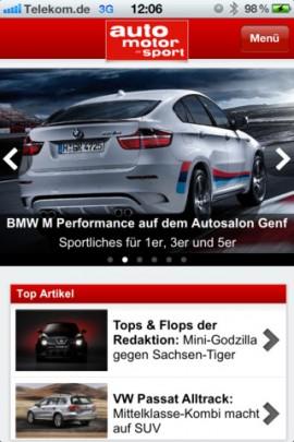 auto, motor und sport – kostenlos auf das iPhone laden (Video)