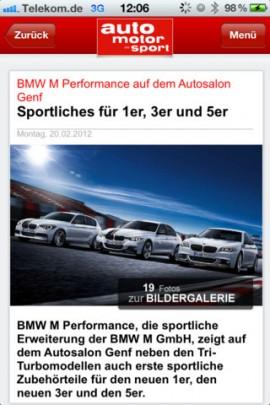 auto, motor und sport – kostenlos auf das iPhone laden (Video)