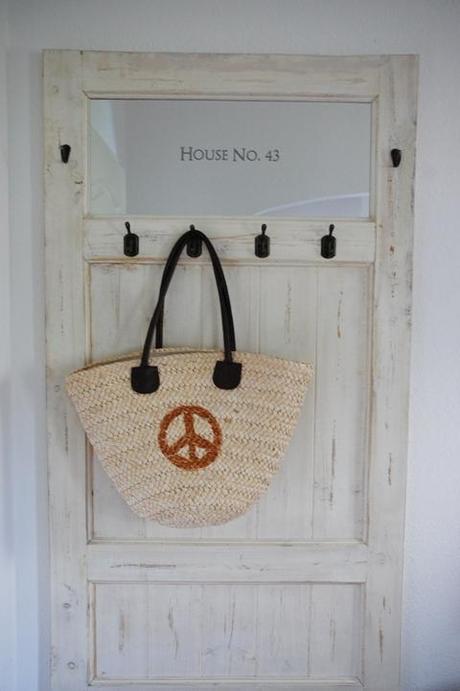 Korbtasche mit Peace selbst gemacht - basket bag with peace DIY