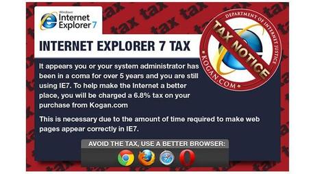 Kogan.com verlangt als erster Shop eine IE7-Steuer