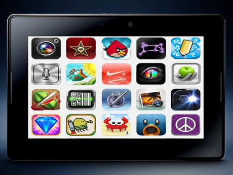 iOS-Apps funktionieren auch auf dem Blackberry Playbook.