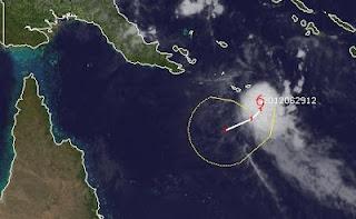 Tropischer Sturm 21 (Twentyone) voraussichtlich kurzlebig und nach Australien, Mitchell, Australische Zyklonsaison, Australien, aktuell, Satellitenbild Satellitenbilder, Juni, 2012, 