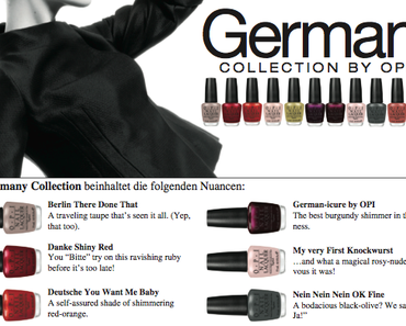 Preview O.P.I Germany Collection Herbst/Winter