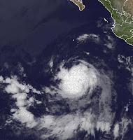 Tropischer Sturm DANIEL bei Mexiko wird wahrscheinlich kein Hurrikan, Daniel, aktuell, Satellitenbild Satellitenbilder, Hurrikansaison 2012, Pazifische Hurrikansaison, Mexiko, Juli, 2012, Vorhersage Forecast Prognose,