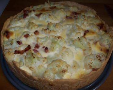 Blumenkohlquiche mit Speck