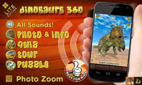 Dinosaurs 360 – Zahlreiche Infos, Illustrationen und ein Quiz in einer kostenlosen Android App