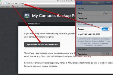 My Contacts Backup Pro – die Sicherung Ihrer Kontakte via E-Mail heute kostenlos