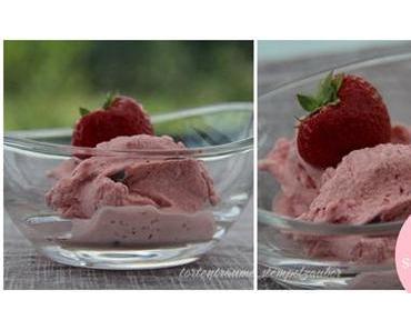 Selbstgemachtes Erdbeereis